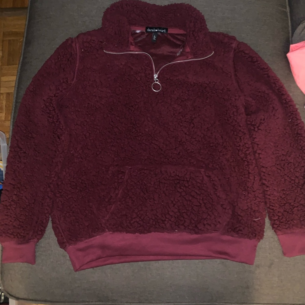Burgundy hoodie